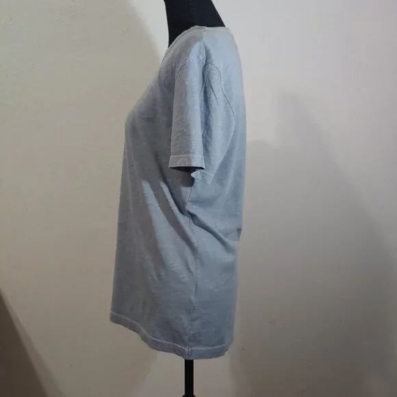 Buck Mason Slub Crew Neck Cotton T-Shirt Slate Blue Size XS - Picture 4 of 6